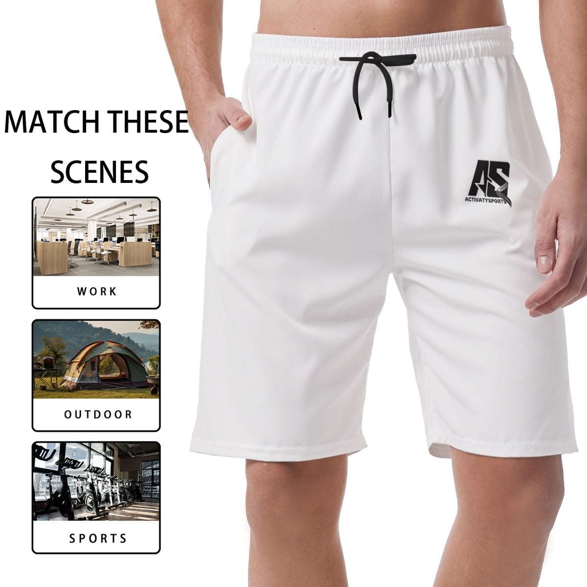 AS Official Men's Shorts (White)