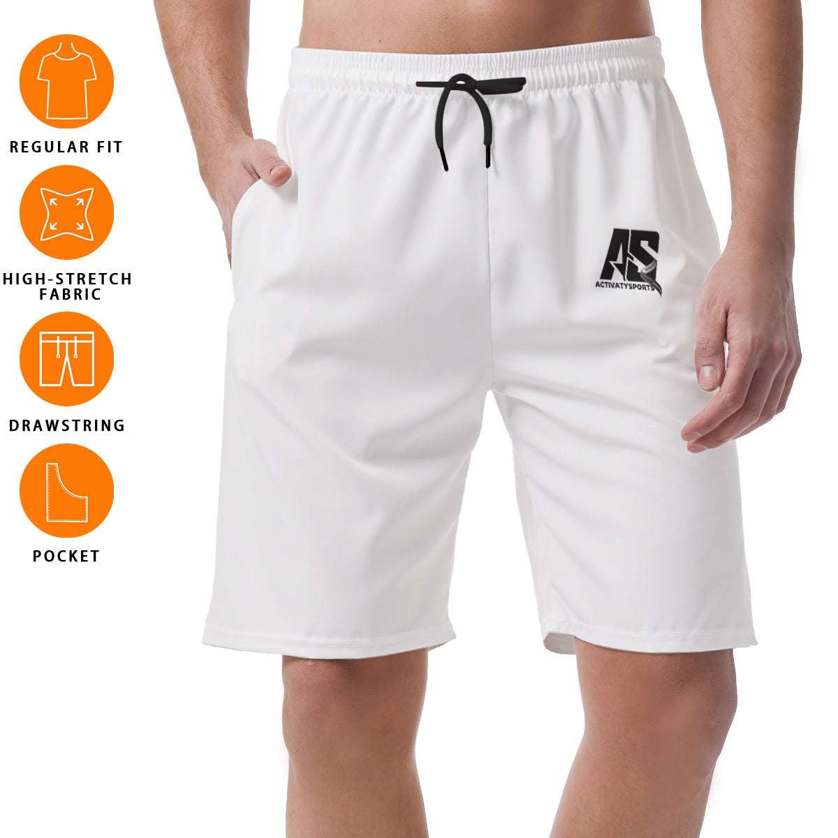 AS Official Men's Shorts (White)