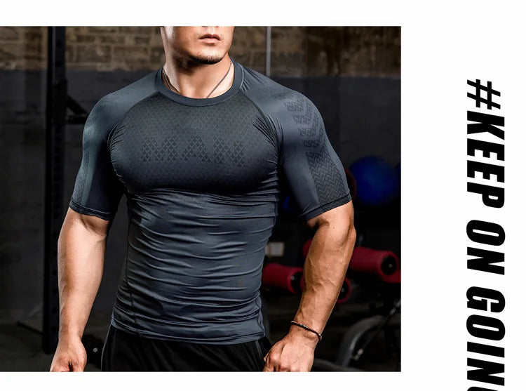 Mens Compression Gym Sweatshirts "MAN"