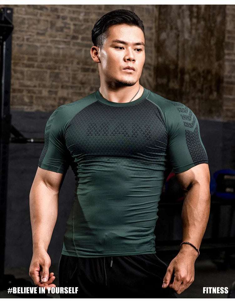 Mens Compression Gym Sweatshirts "MAN"