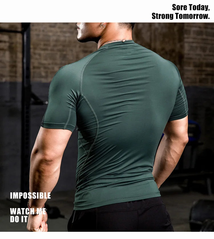 Mens Compression Gym Sweatshirts "MAN"
