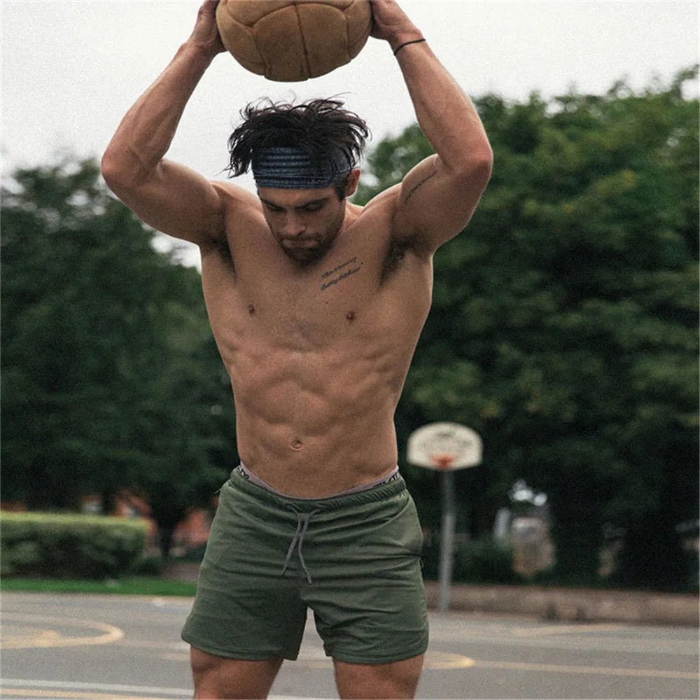 Men 2 in 1 Running Shorts