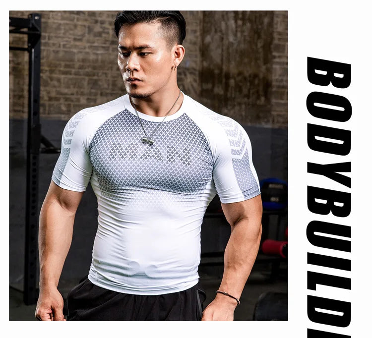 Mens Compression Gym Sweatshirts "MAN"