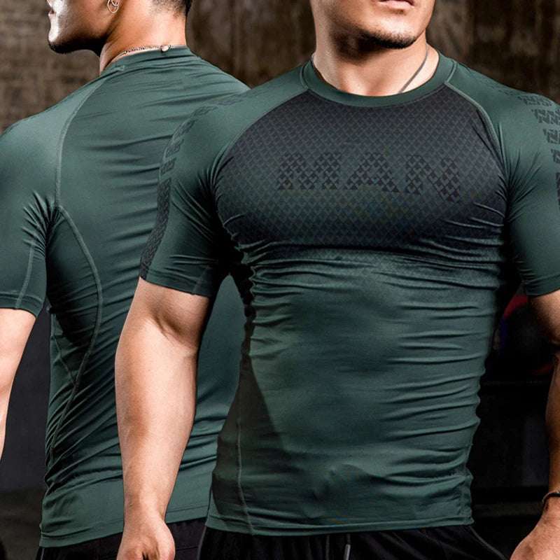 Mens Compression Gym Sweatshirts "MAN"