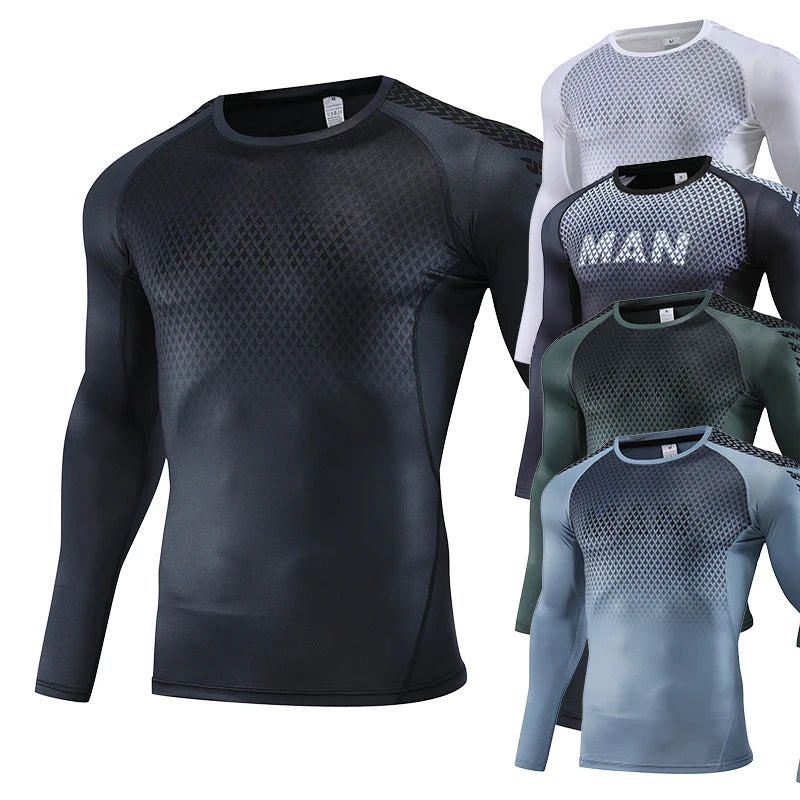 Mens Compression Gym Sweatshirts "MAN"