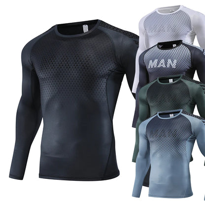 Mens Compression Gym Sweatshirts "MAN"
