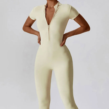 Yoga Set Women's Jumpsuits One-Piece Suit Zipper