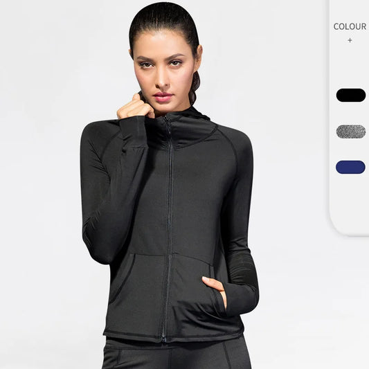 Women Sports Casual Wear Running Fleece Jumper Jacket