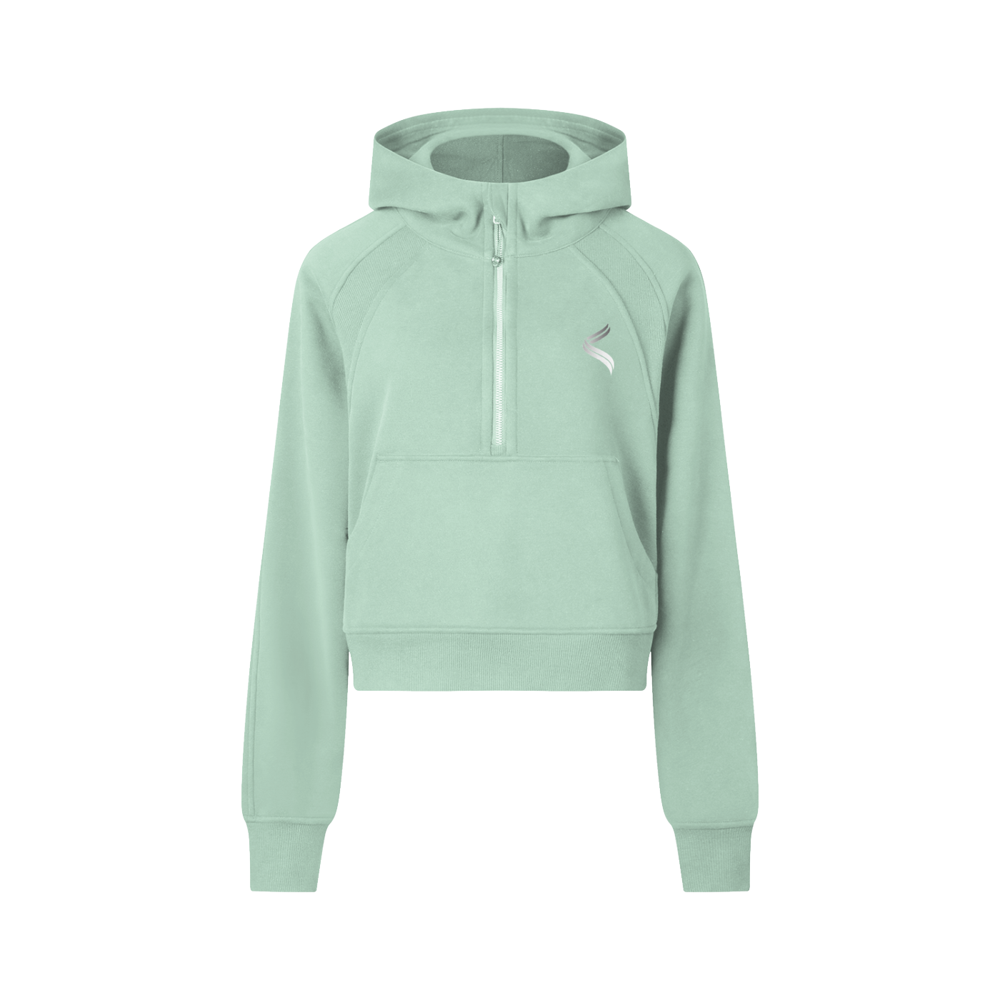 Cropped Half-Zip Hoodie
